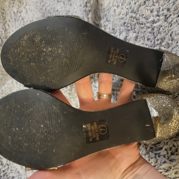 Women Open Toe Ankle Strap High Heel zippered Rhinestone Sandal Krystal Pewter - Picture 4 of 5